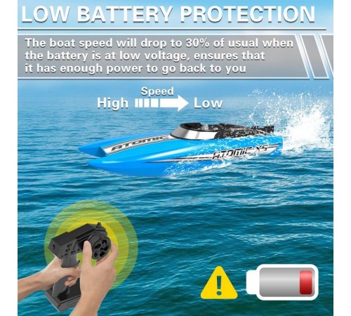 Радиоуправляемый катер Volantex RC AtomicXS синий 2.4G LiPo RTR