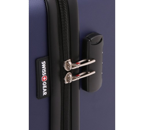 Чемодан SWISSGEAR BROSS, синий, АБС-пластик, 37,5x23x55 см, 39 л