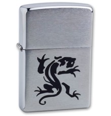 Зажигалка ZIPPO Panther, с покрытием Brushed Chrome, латунь/сталь, серебристая, матовая, 38x13x57 мм