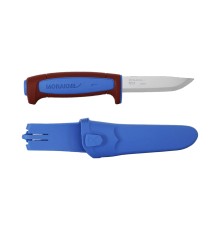 Нож Morakniv Basic 511 лимитированный 2025 углеродистая сталь, пласт. ручка (красная) синяя вставка