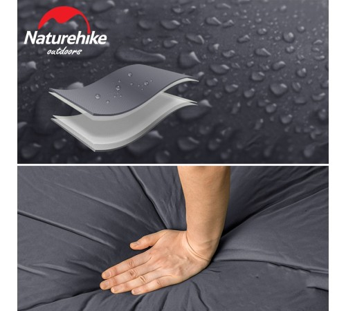 Коврик самонадувной туристический Naturehike D03 Dark Grey, 6927595711491