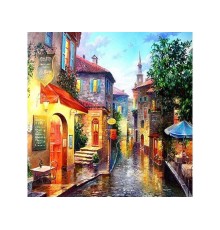 Картина мозаикой 30х30 ТИХАЯ УЛОЧКА (квадрат) (40 цветов)