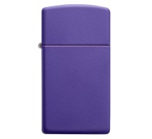 Зажигалка ZIPPO Slim® с покрытием Purple Matte, латунь/сталь, фиолетовая, матовая, 29x10x60 мм