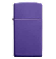 Зажигалка ZIPPO Slim® с покрытием Purple Matte, латунь/сталь, фиолетовая, матовая, 29x10x60 мм