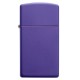 Зажигалка ZIPPO Slim® с покрытием Purple Matte, латунь/сталь, фиолетовая, матовая, 29x10x60 мм