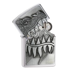 Зажигалка ZIPPO Classic с покрытием Brushed Chrome, латунь/сталь, серебристая, матовая, 38x13x57 мм