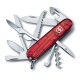 Нож перочинный VICTORINOX Huntsman, 91 мм, 15 функций, полупрозрачный красный