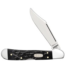 Нож перочинный ZIPPO Rough Black Synthetic Mini CopperLock, 92 мм, чёрный + ЗАЖИГАЛКА ZIPPO 207