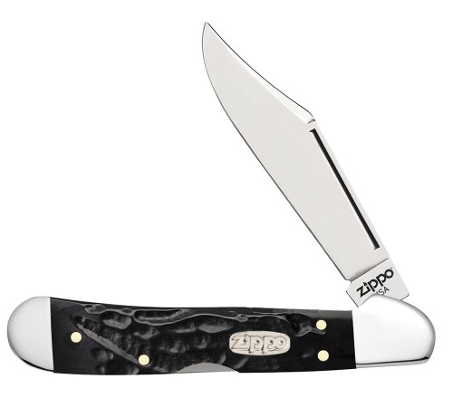 Нож перочинный ZIPPO Rough Black Synthetic Mini CopperLock, 92 мм, чёрный + ЗАЖИГАЛКА ZIPPO 207