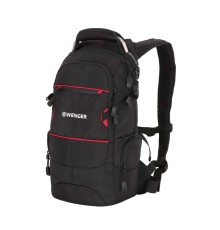 Рюкзак WENGER, чёрный/красный, полиэстер 1200D PU, 23х18х47 см, 22 л