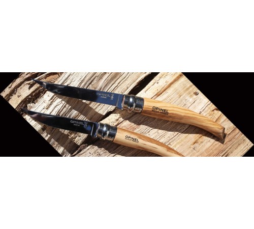 Нож филейный Opinel №8, нержавеющая сталь, рукоять оливковое дерево, 001144