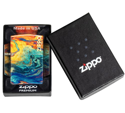Зажигалка ZIPPO Classic с покрытием 540 Tumbled Brass, латунь/сталь, разноцветная, 38x13x57 мм