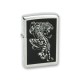 Зажигалка ZIPPO Tigre с покрытием Brushed Chrome, латунь/сталь, серебристая, матовая, 38x13x57 мм