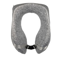 Подушка TORBER, дорожная, с эффектом памяти, серая, полиэстер, 20х27х10 см