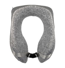 Подушка TORBER, дорожная, с эффектом памяти, серая, полиэстер, 20х27х10 см