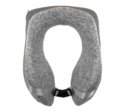 Подушка TORBER, дорожная, с эффектом памяти, серая, полиэстер, 20х27х10 см