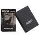 Зажигалка ZIPPO Classic с покрытием Black Ice®, латунь/сталь, чёрная, глянцевая, 38x13x57 мм