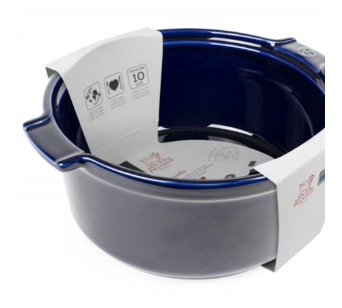 Круглая форма для запекания Peugeot Ceramic, 24 см, Франция, синяя