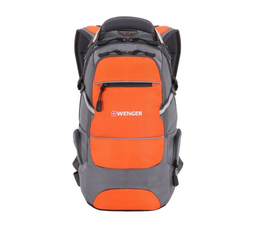 Рюкзак WENGER, серый/оранжевый/серебристый, полиэстер 1200D PU, 23х18х47 см, 22 л