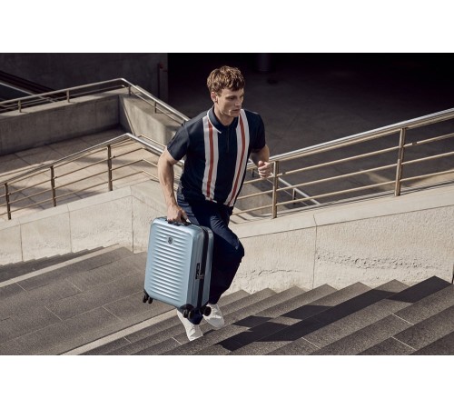 Чемодан VICTORINOX Airox, голубой, 100% поликарбонат Makrolon, 40x20x55 см, 33 л