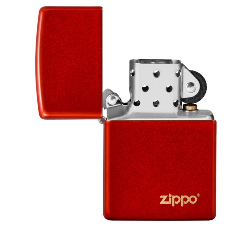 Зажигалка ZIPPO Classic с покрытием Metallic Red, латунь/сталь, красная, матовая, 38x13x57 мм