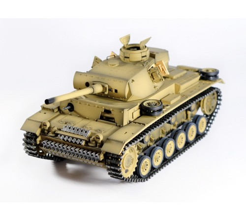 Р/У танк Taigen 1/16 Panzerkampfwagen III (Германия) дым, свет V3 2.4G RTR пустыня