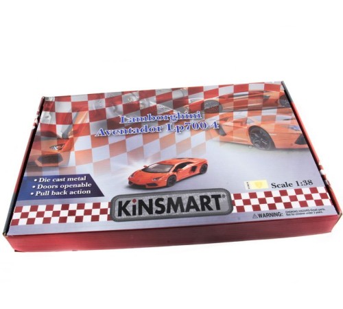 Машина Kinsmart LAMBORGHINI AVENTADOR LP 700-4 инерция (1/12шт.) 1:38 б/к