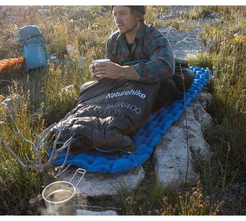 Мешок спальный  Naturehike CWZ400 NH19W400-Z с пуховым конвертом  М черный, 6927595765357