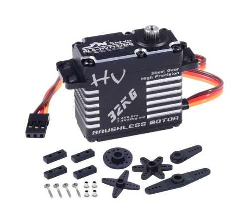 Сервомашинка цифровая JX Servo BLS-HV7132MG (71г/32.5/0.07/7.4V) бесколлекторная, Full metal