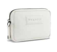 Ключница BUGATTI Elsa, с защитой данных RFID, белая, воловья кожа/полиэстер, 11х2х7 см