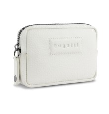 Ключница BUGATTI Elsa, с защитой данных RFID, белая, воловья кожа/полиэстер, 11х2х7 см