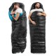Мешок спальный Naturehike CW400 NH18C400-D с гусинным пухом, размер L, черный, молния слева, 6927595761670L