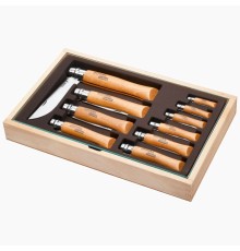 Набор Opinel в деревянной коробке из 10 ножей разных размеров из углеродистой стали, 183104