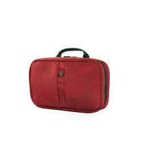 Несессер VICTORINOX Zip-Around Travel Kit, 3 отделения, красный, нейлон 800D, 28x8x18 см, 4 л