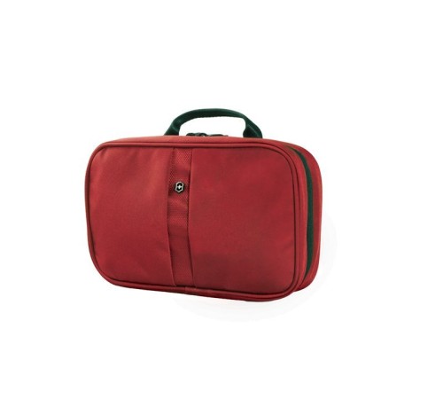 Несессер VICTORINOX Zip-Around Travel Kit, 3 отделения, красный, нейлон 800D, 28x8x18 см, 4 л