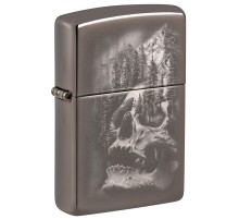 Зажигалка ZIPPO Skull Design с покрытием Black Ice®, латунь/сталь, черная, 38x13x57 мм