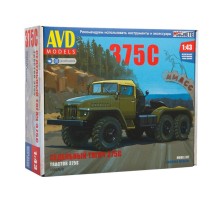 Сборная модель AVD Седельный тягач УРАЛ-375С, 1/43
