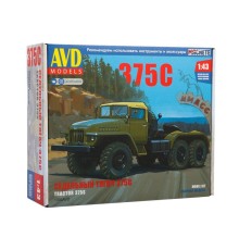 Сборная модель AVD Седельный тягач УРАЛ-375С, 1/43