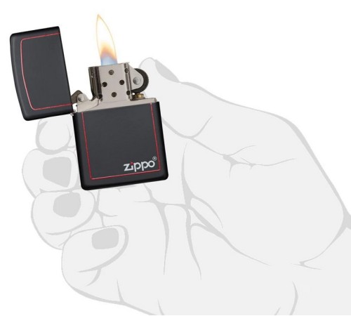 Зажигалка ZIPPO Classic с покрытием Black Matte, латунь/сталь, чёрная, матовая, 38x13x57 мм