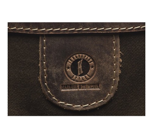 Портфель KLONDIKE Native, натуральная кожа в коричневом цвете, 38 х 14 х 33 см