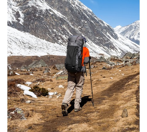 Рюкзак Naturehike Rock Series NH19BP095 60L+5L с рамой, dyneema,  черный, 6927595761649