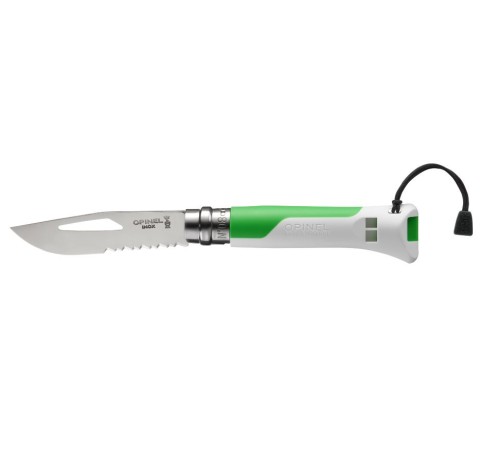 Нож Opinel №8 Fluo Green, зеленый, 002319