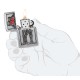 Зажигалка ZIPPO Couple Love с покрытием Brushed Chrome, латунь/сталь, серебристая, 36x13x57 мм