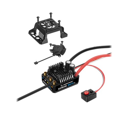 Бесколлекторный регулятор Hobbywing EZRUN MAX10 G2-80A (80A-520A, 1/10) влагозащищённый