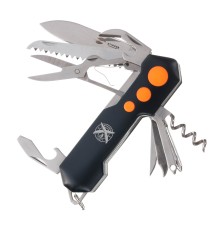 Нож перочинный Stinger, 96 мм, 15 функций, материал рукояти: алюминий, PP(черный/оранжевый), блистер