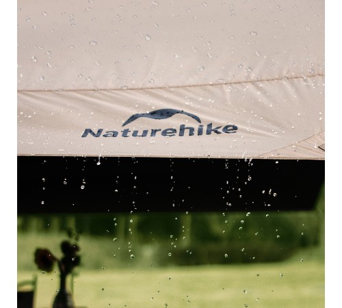 Тент Naturehike Yunxiao Canopy Lite CNK2350WS015, 150D, 400-315*292 см для кемпинга, светло-коричневый (с двумя стойками), 6976023926341