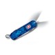 Нож-брелок VICTORINOX Signature Lite, 58 мм, 7 функций, полупрозрачный синий