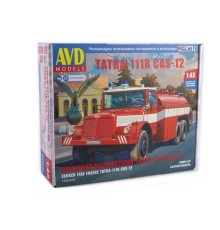 Сборная модель AVD Tatra-111R пожарная автоцистерна, 1/43