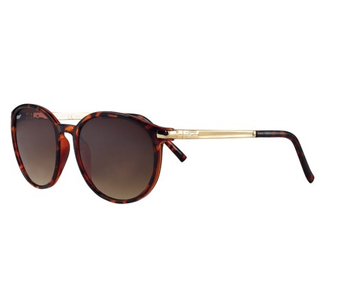Очки солнцезащитные ZIPPO, женские, коричневые, оправа из поликарбоната и металла