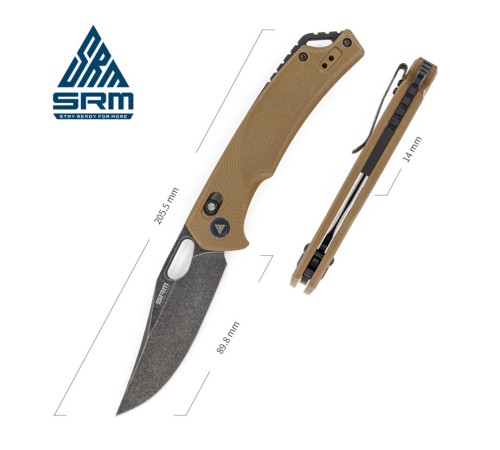 Нож складной SRM Retreiver 9201-GW коричневый